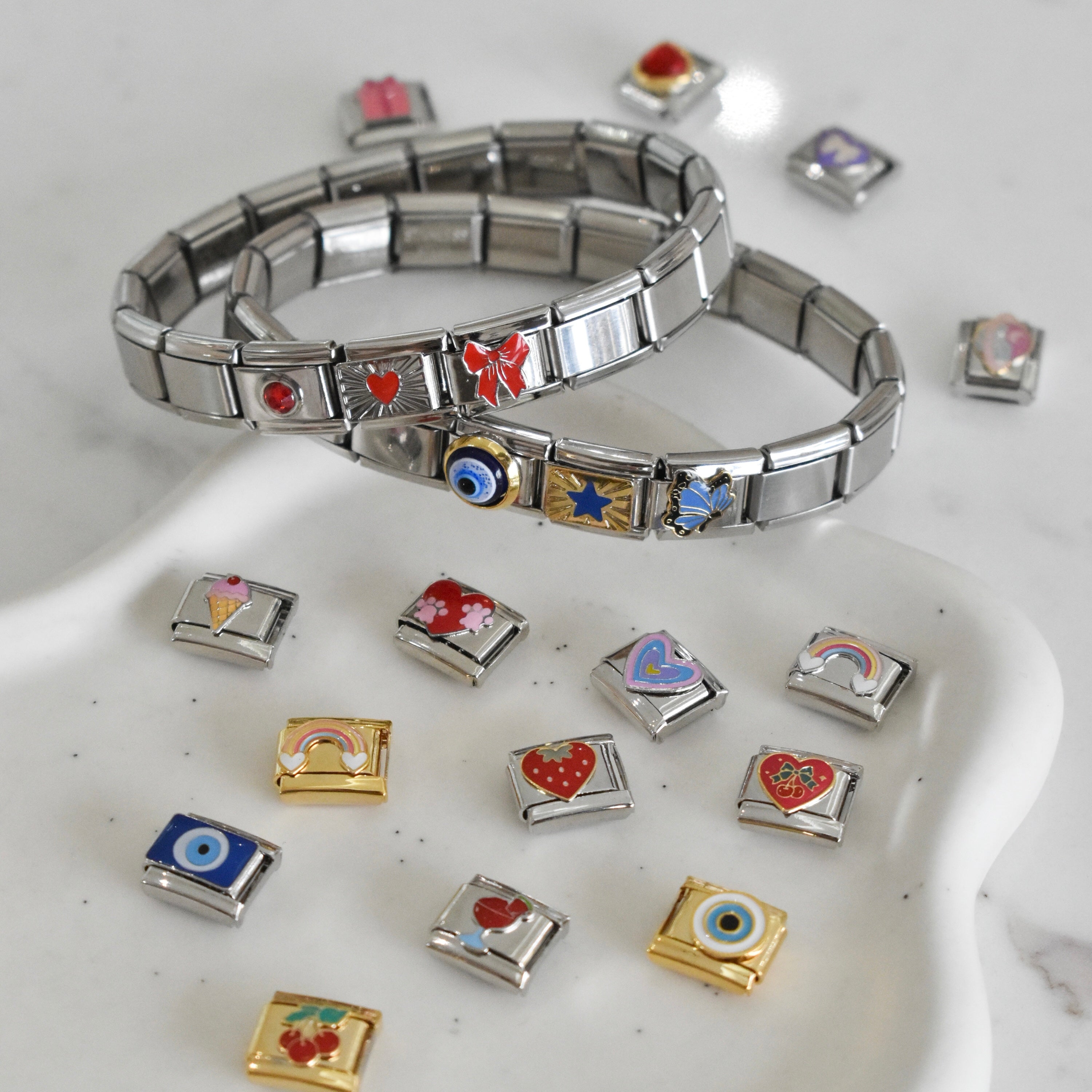 Brazalete italiano plateado