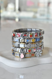 Brazalete italiano plateado