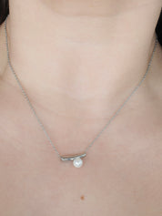 Gargantilla barra perlita