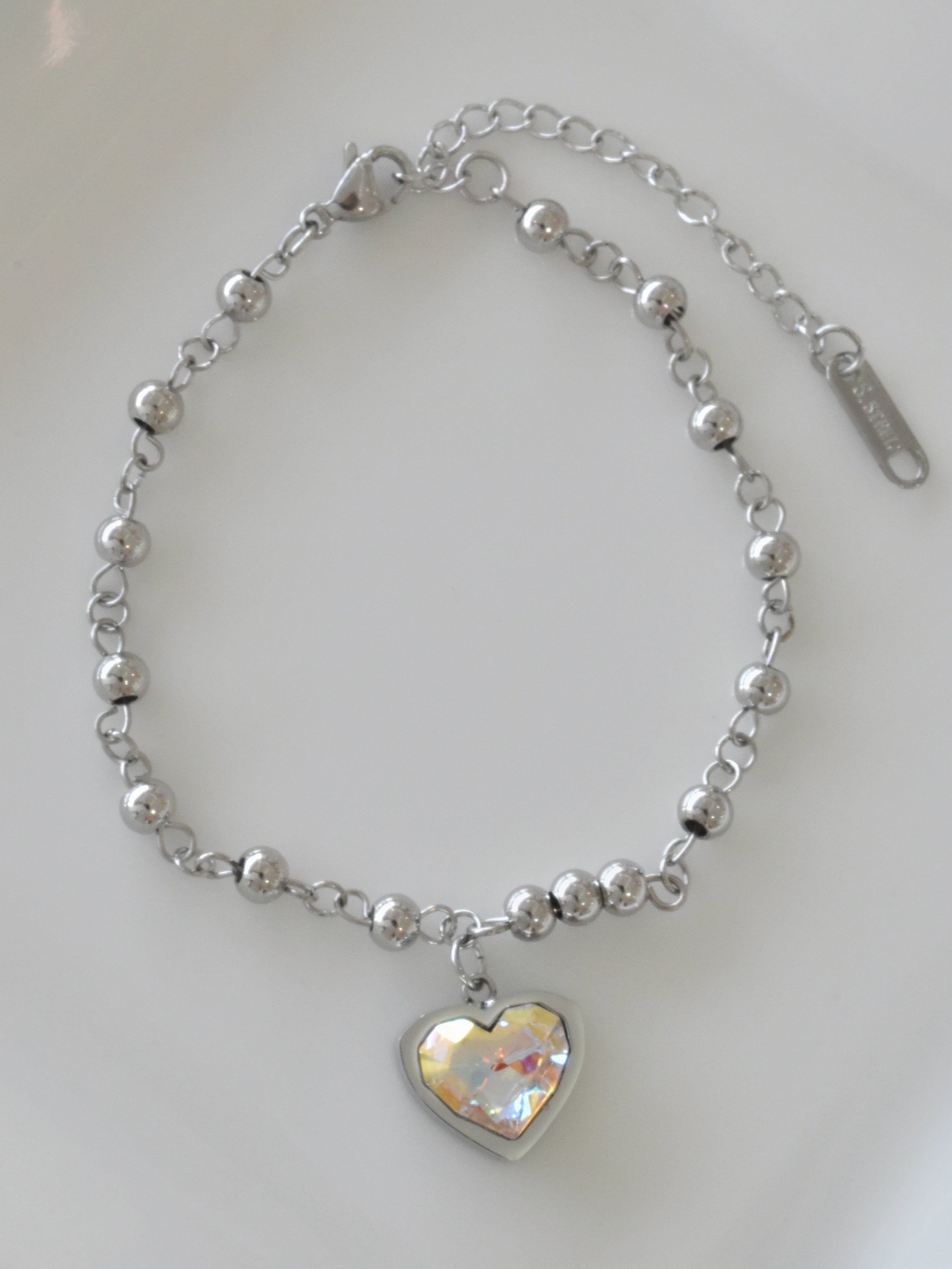 Pulsera corazón tornasol