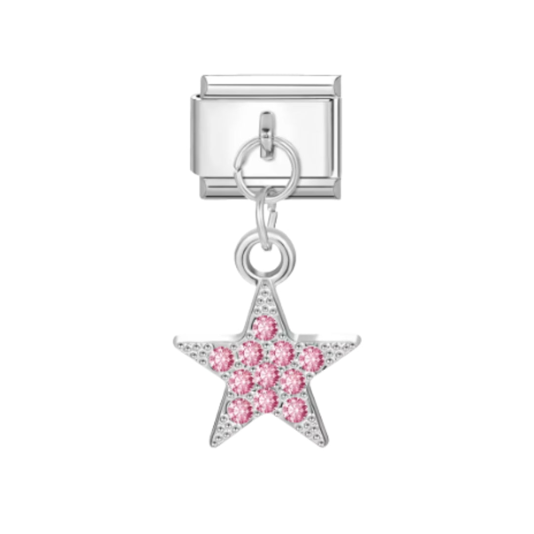 italian Charm estrella rosa