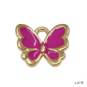 Charm mariposa (blanca y rosa)