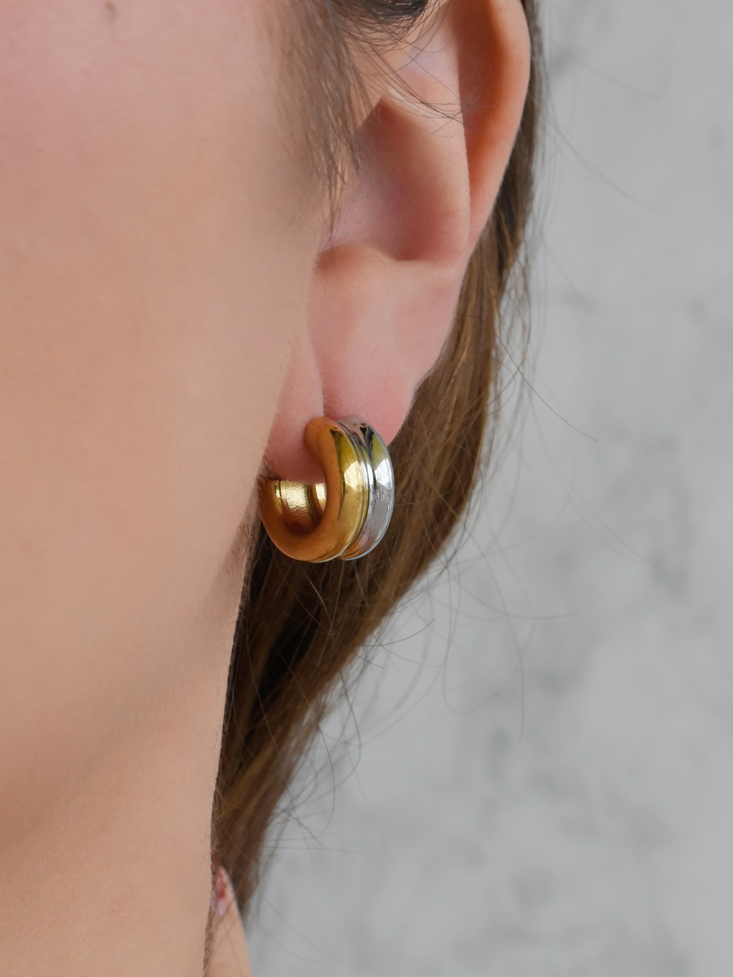 Arete mini hoop (bicolor o dorada)