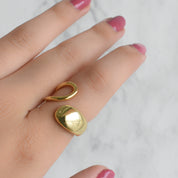 Anillo gota silueta (dorado o plateado)