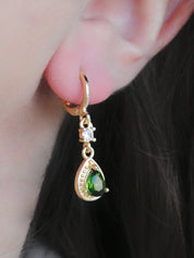 Aretes circonia gota (azul o verde)