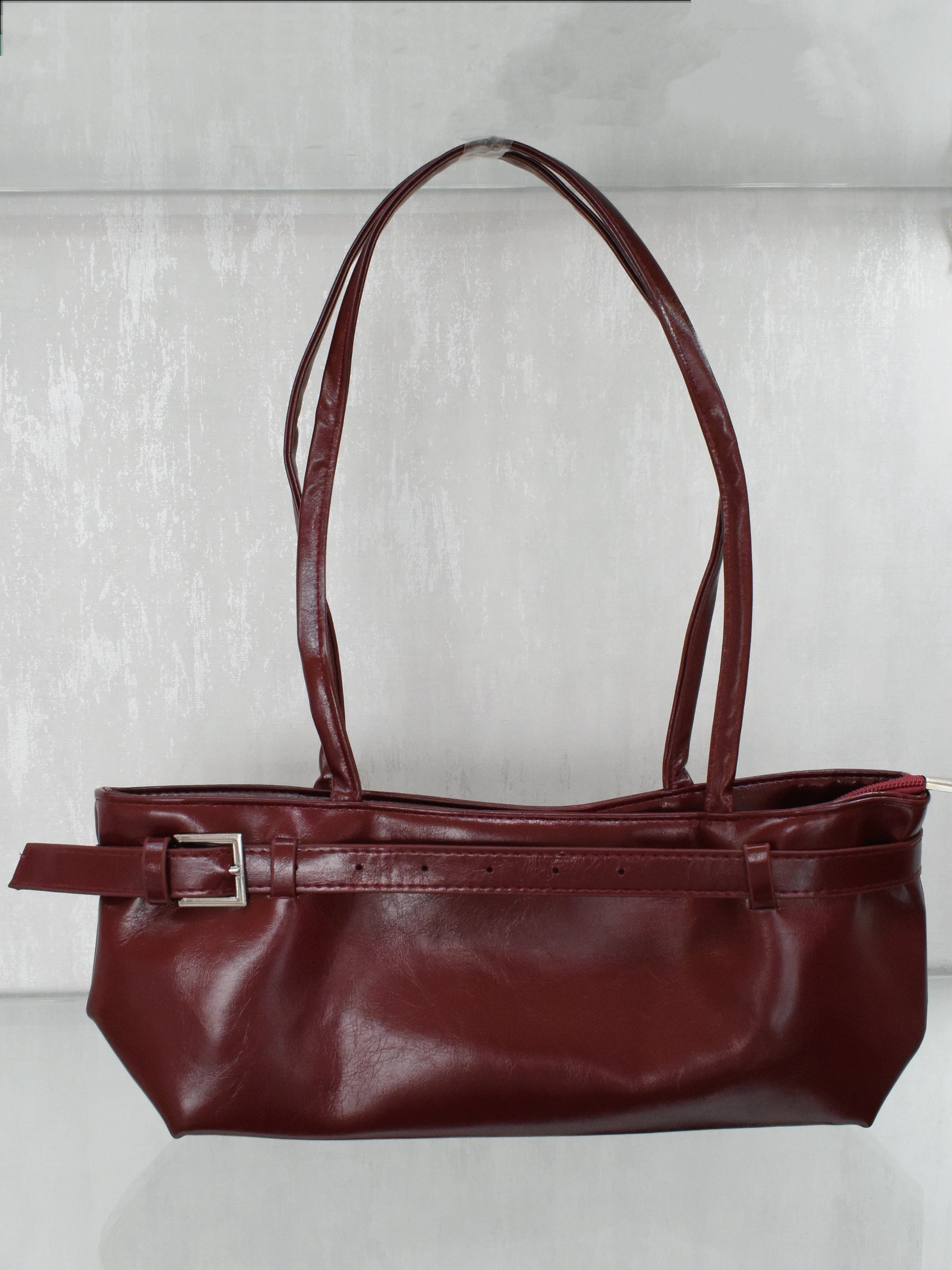 Bolsa de hombro baguette lisa (café o vino)