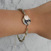 Pulsera piedra ágata (azul o café)