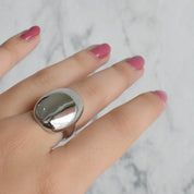 Anillo óvalo chunky (dorado o plateado)