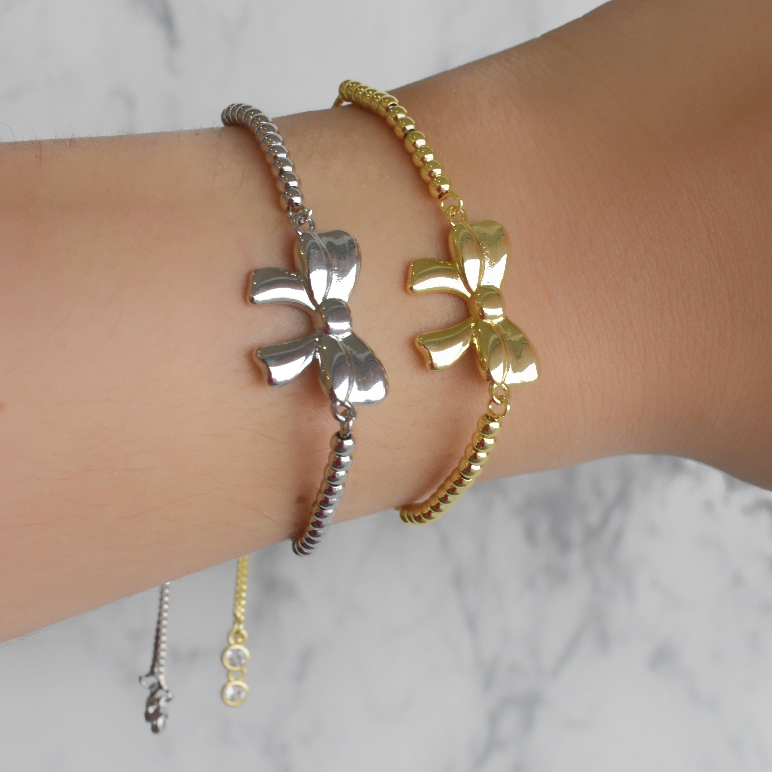 Pulsera moño (dorada o plateada)