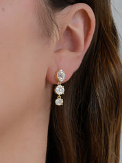 Arete de fiesta círculos (dorado o plateado)