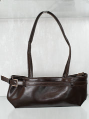 Bolsa de hombro baguette lisa (café o vino)