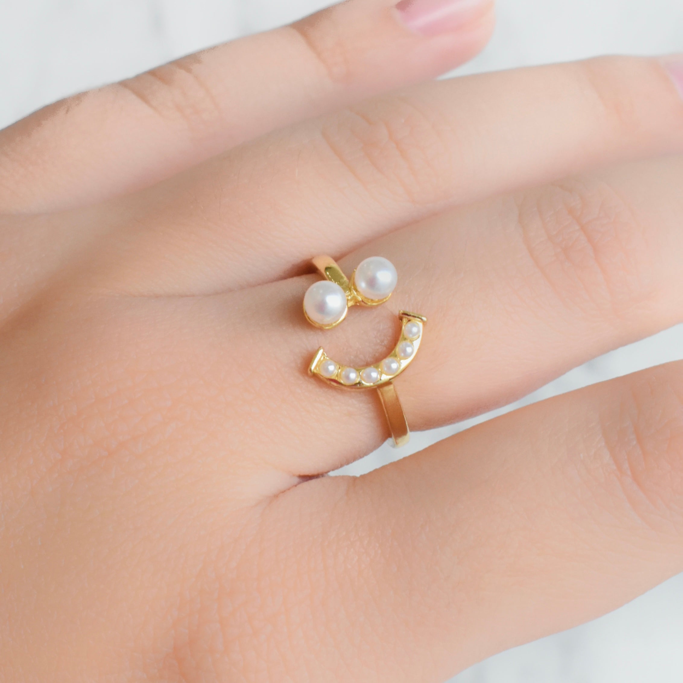 Anillo Pearl  happy face
