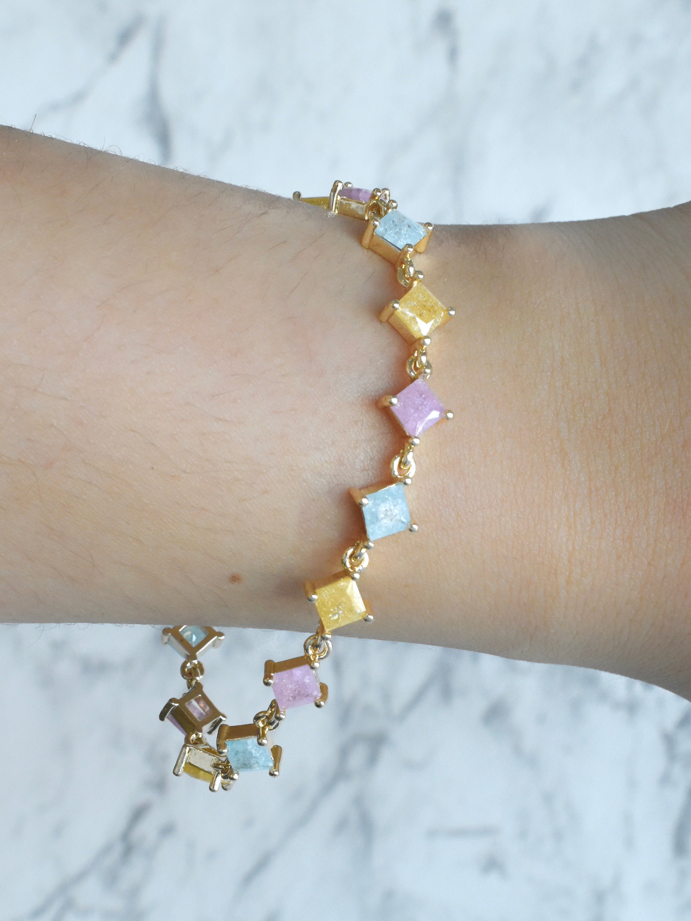 Pulsera cuadritos colores