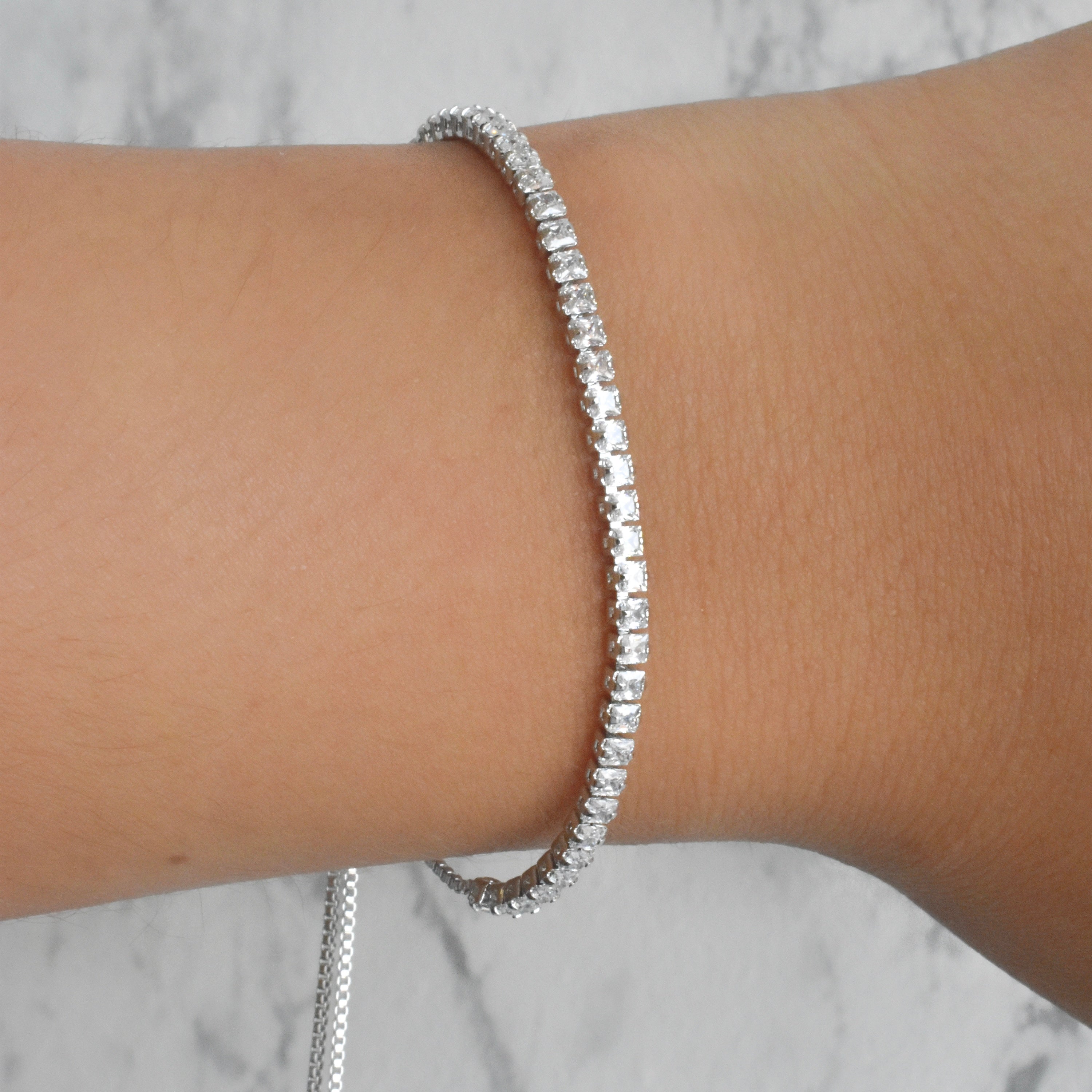 Pulsera tennis circonias (dorada y plateada)