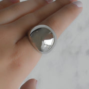 Anillo bola chunky (dorado o plateado)