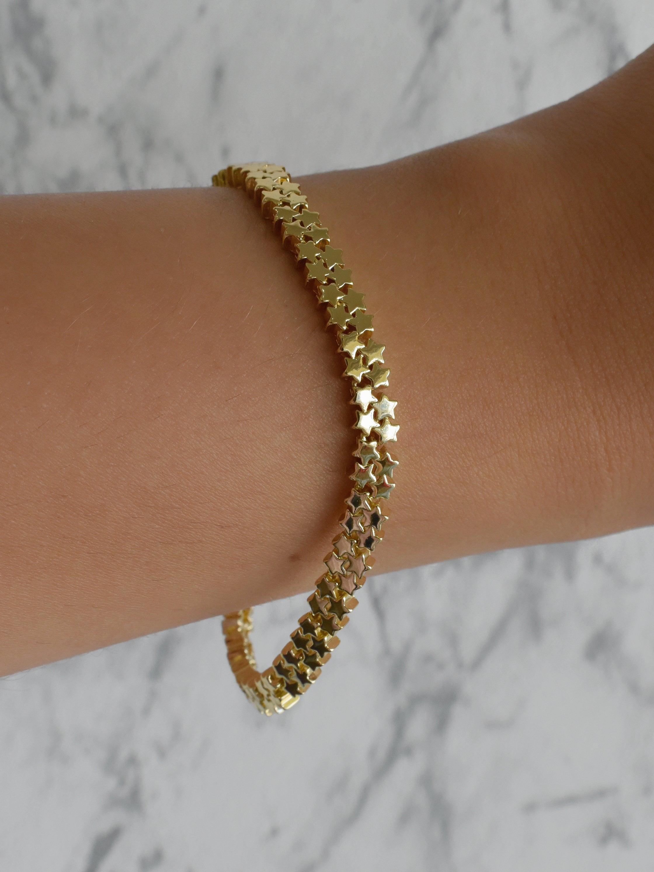 Pulsera doble fila estrellas