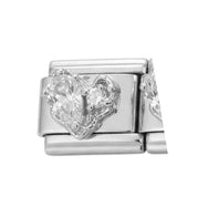 Italian charm corazón partido (dorado o plateado)