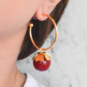 Aretes cerezas jumbo
