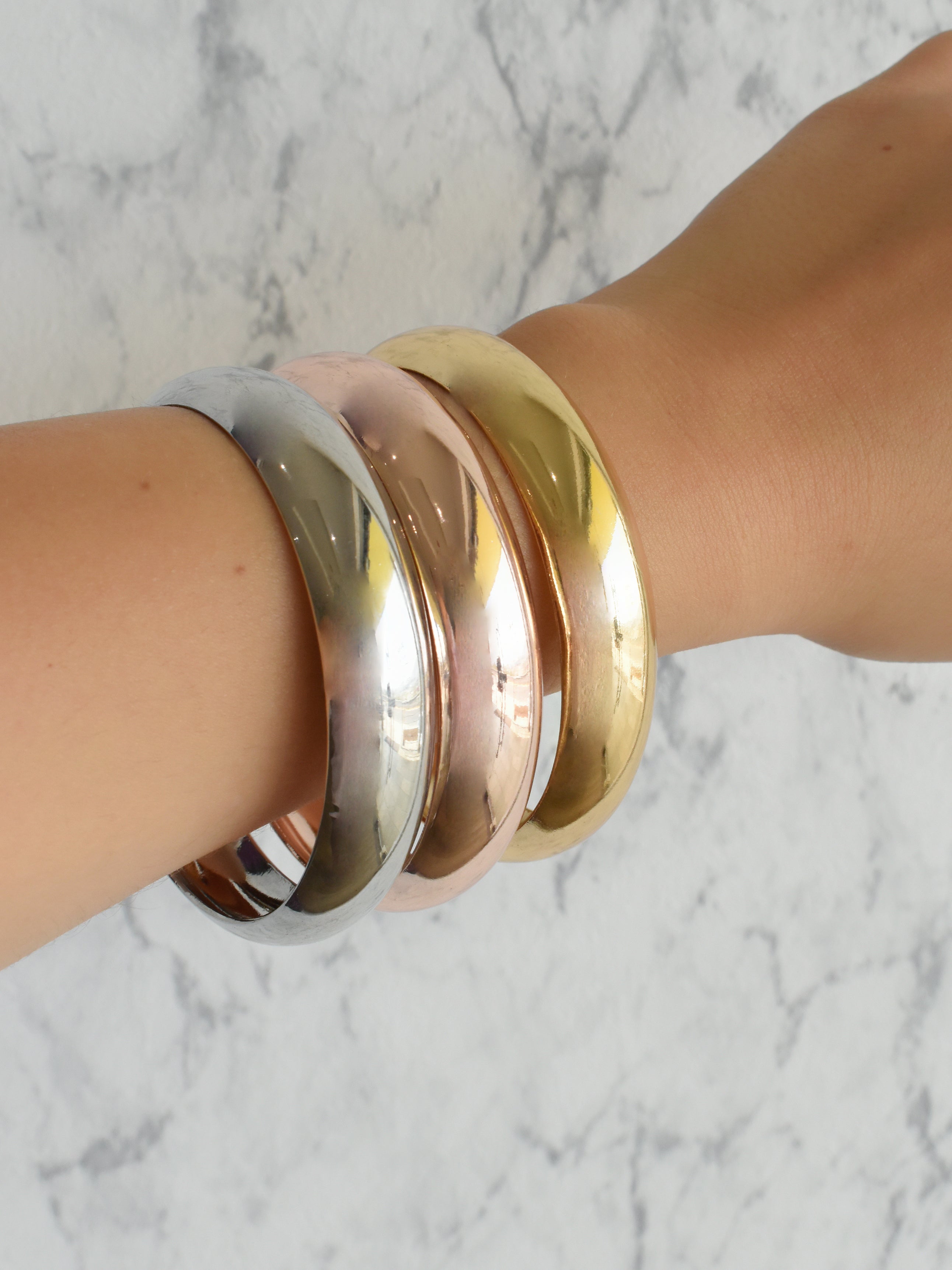 Brazaletes lisos florentino (set de 3)