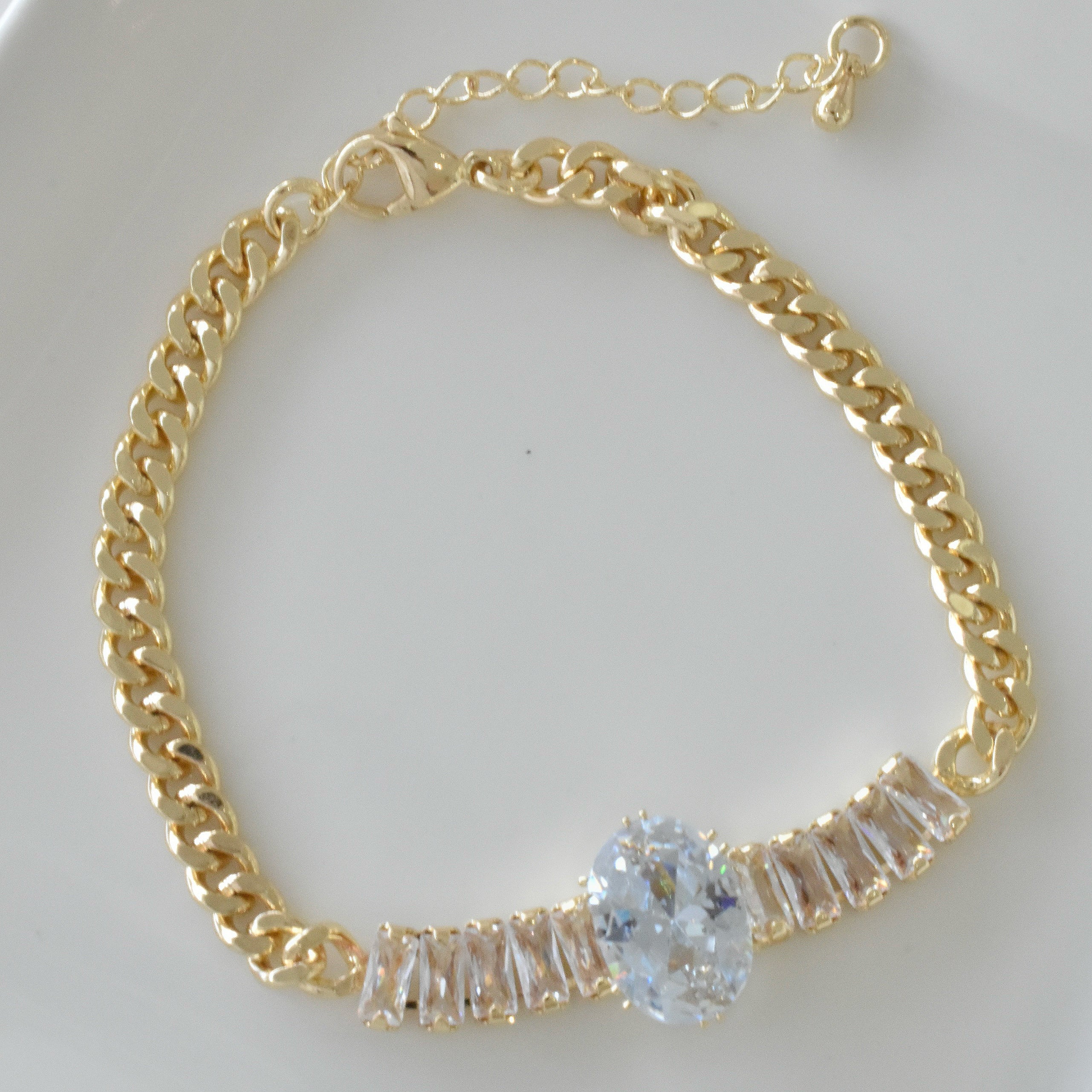 Pulsera circonia baguette