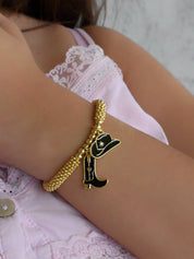 Pulsera charms vaqueros (rojo o negro)