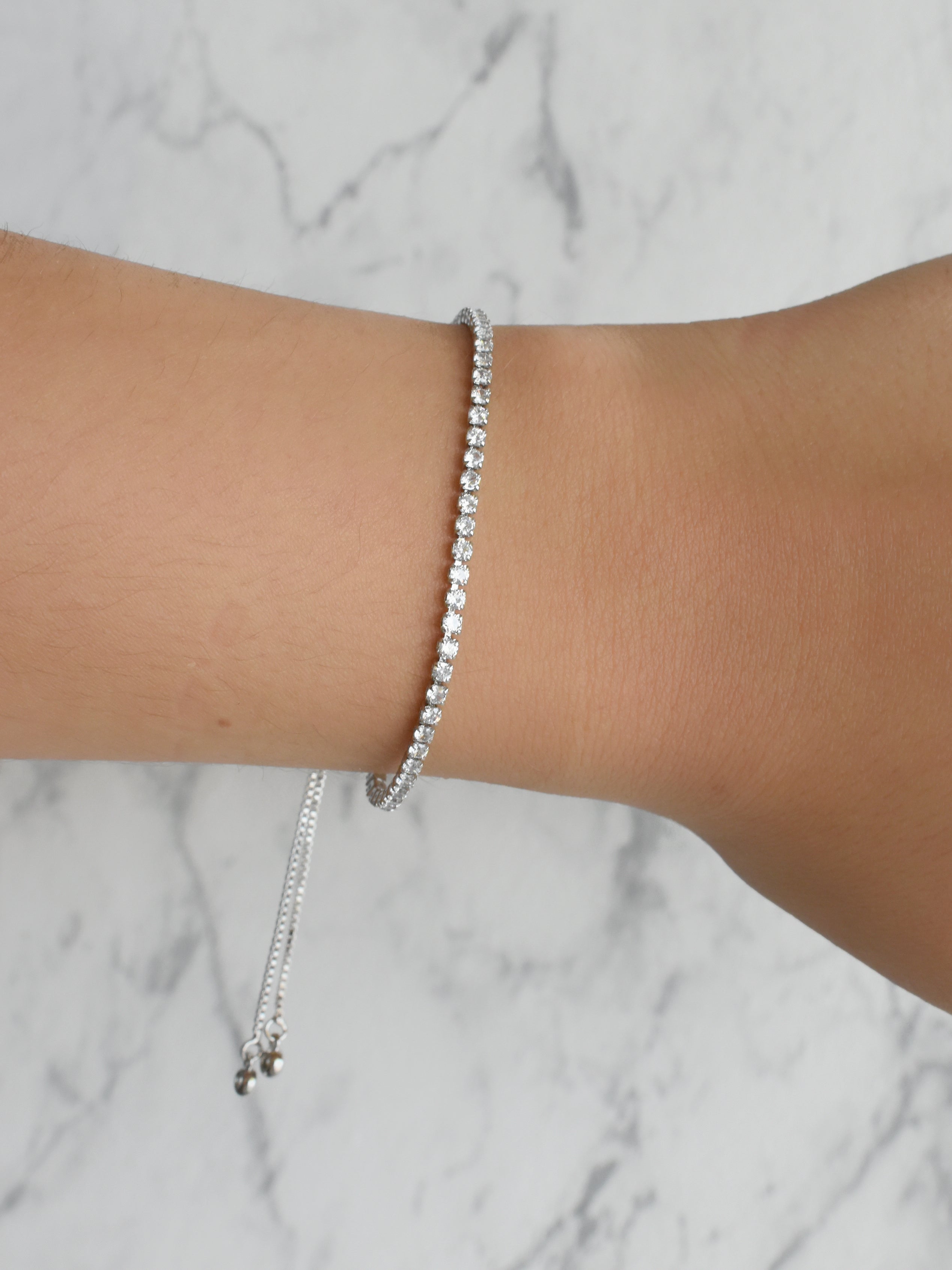 Pulsera tenis circonia blanca