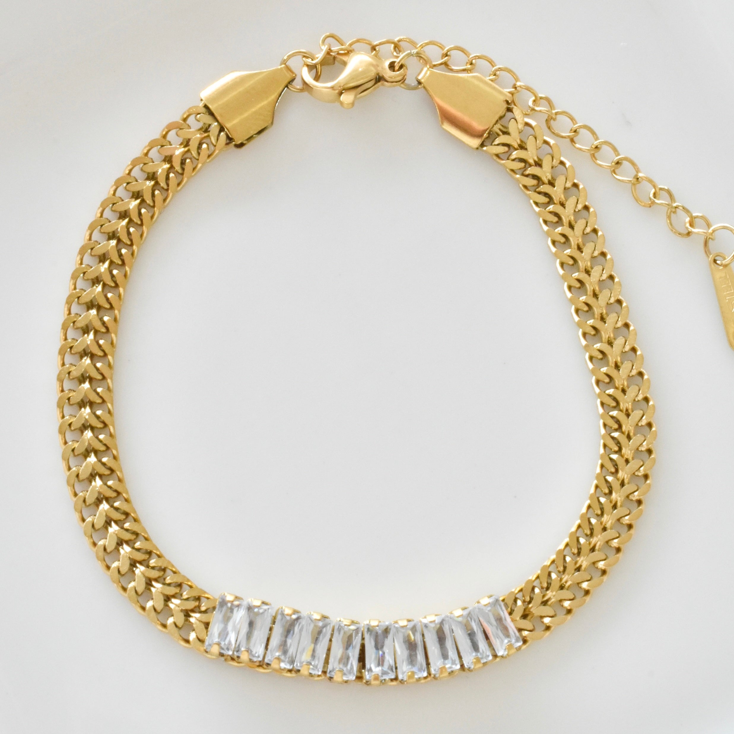 Pulsera baguette circonias