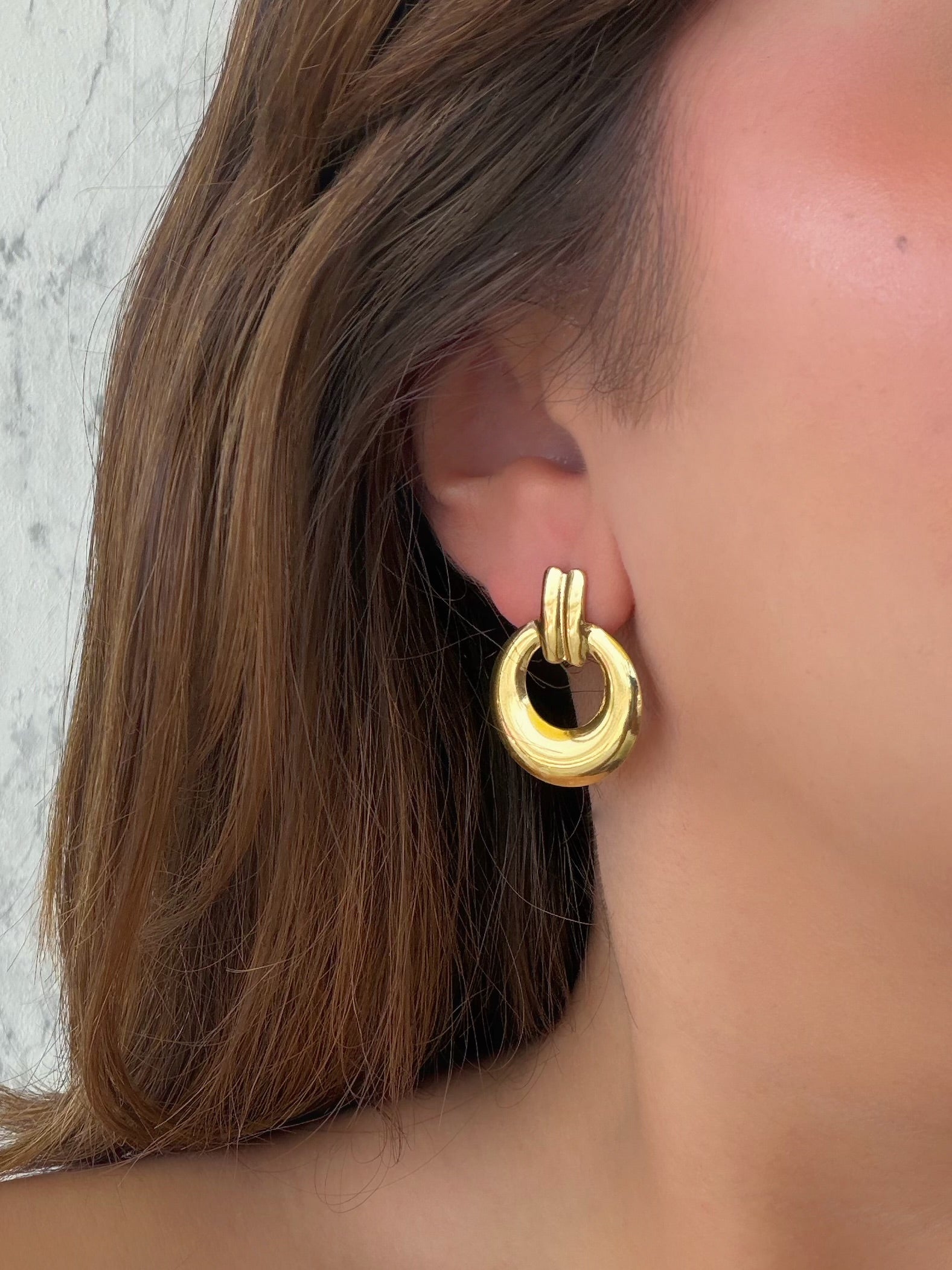 Aretes círculo planchado