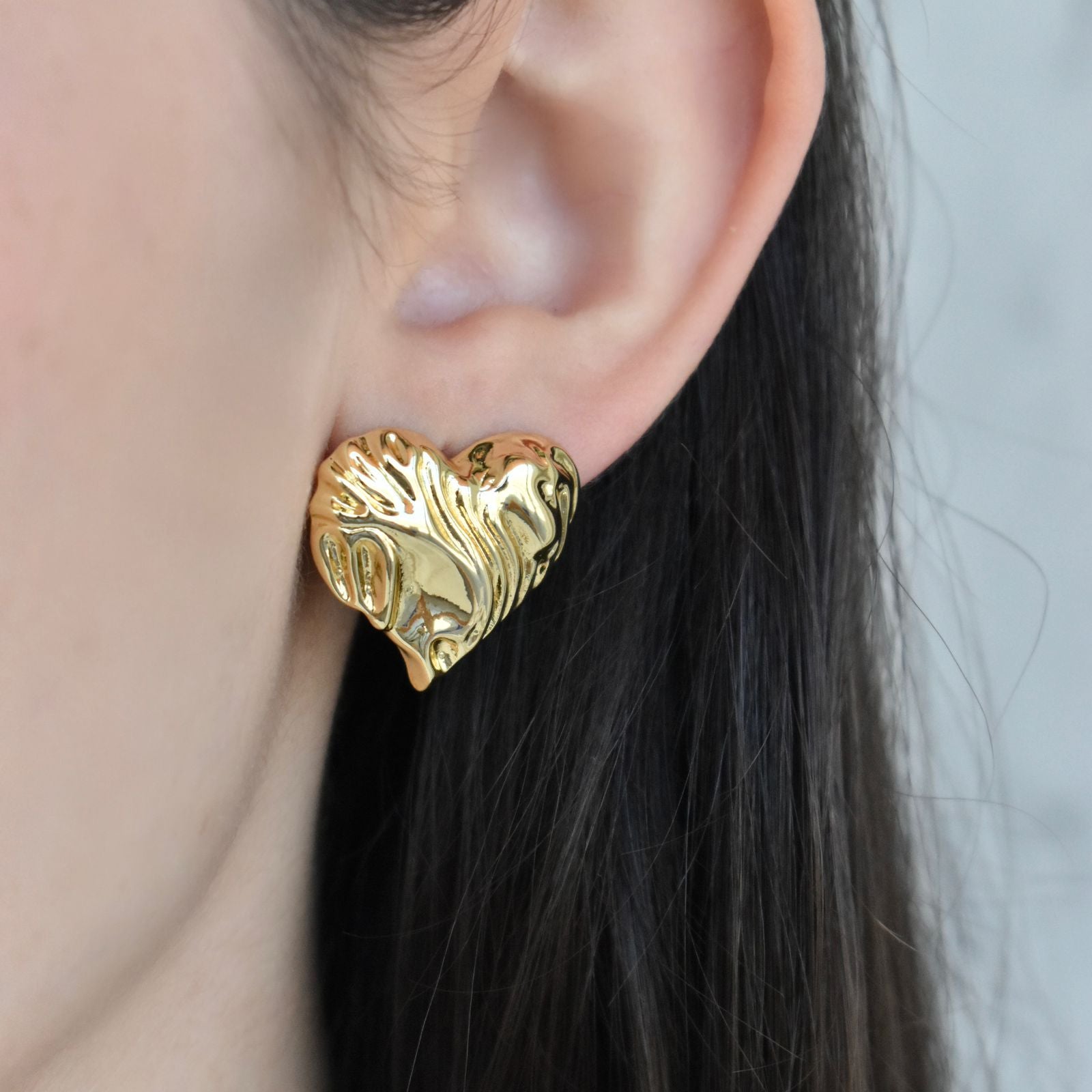 Aretes chunky corazón