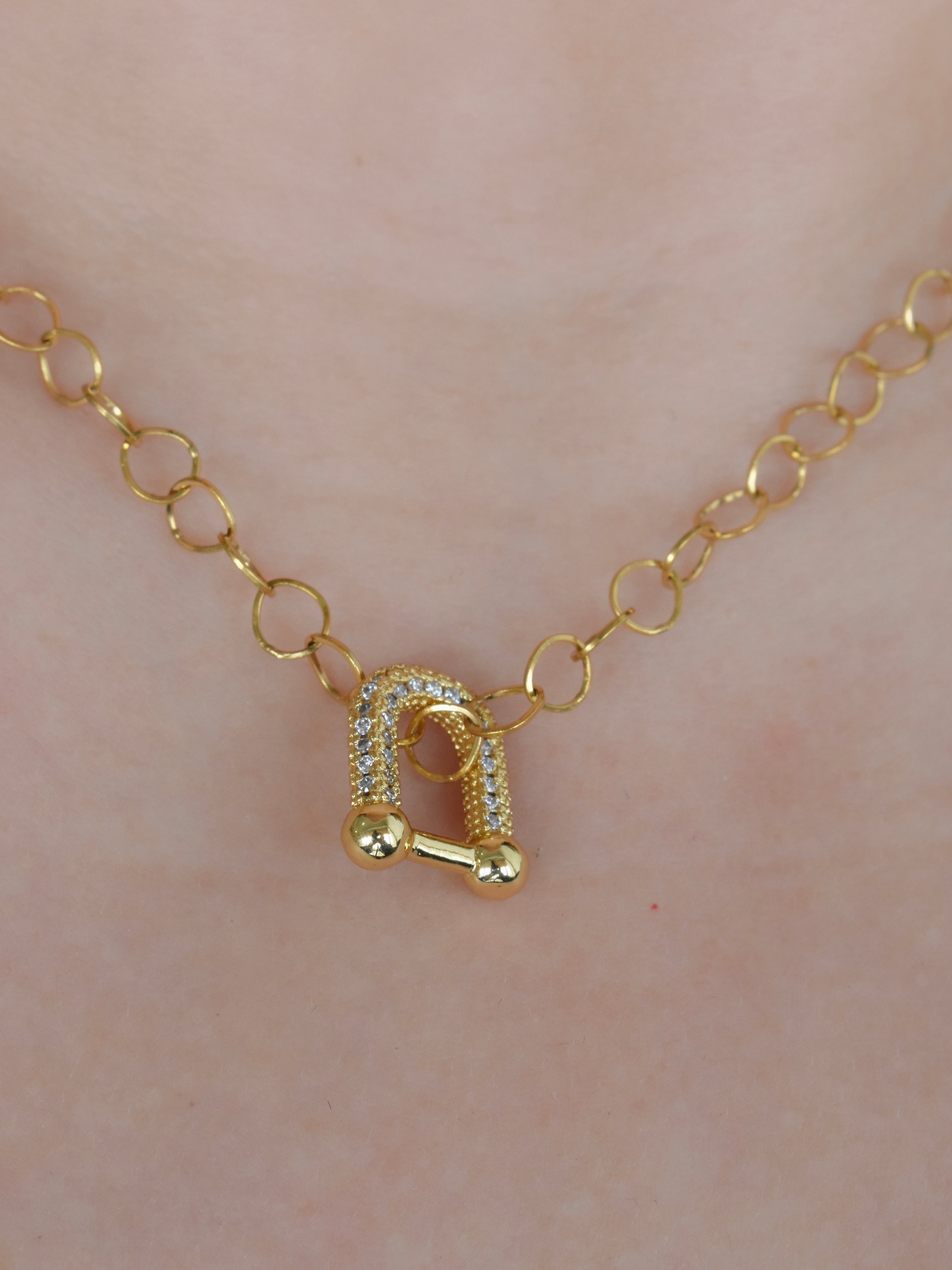 Gargantilla herradura circonias