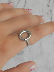 Anillo aro irregular (dorado o plateado)