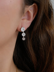 Arete de fiesta círculos (dorado o plateado)