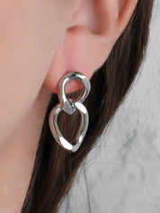 Aretes eslabones (dorado o plateado)