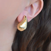 Aretes dupe gota medianas (dorado y plateado)