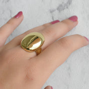 Anillo óvalo chunky (dorado o plateado)