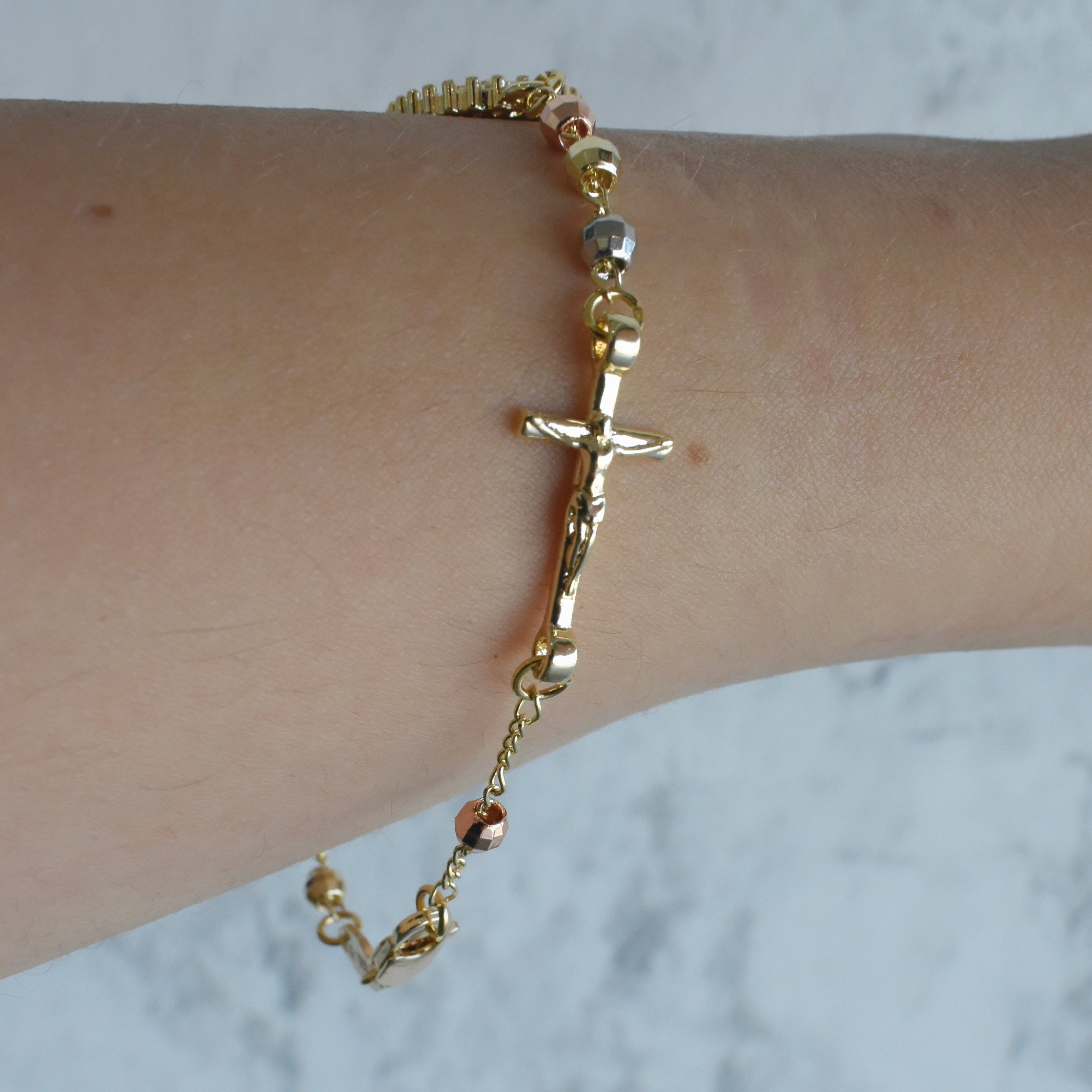 Pulsera decenario Virgen Guadalupe (florentino o dorado)