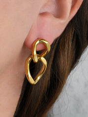 Aretes eslabones (dorado o plateado)