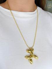 Collar chunky perro globo (dorado o plateado)