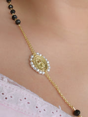 Collar Rosario cristal (negro, blanco, café o colores)