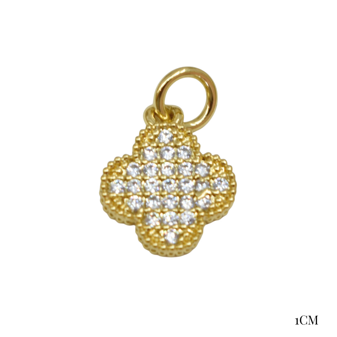 Charm trebol circonias