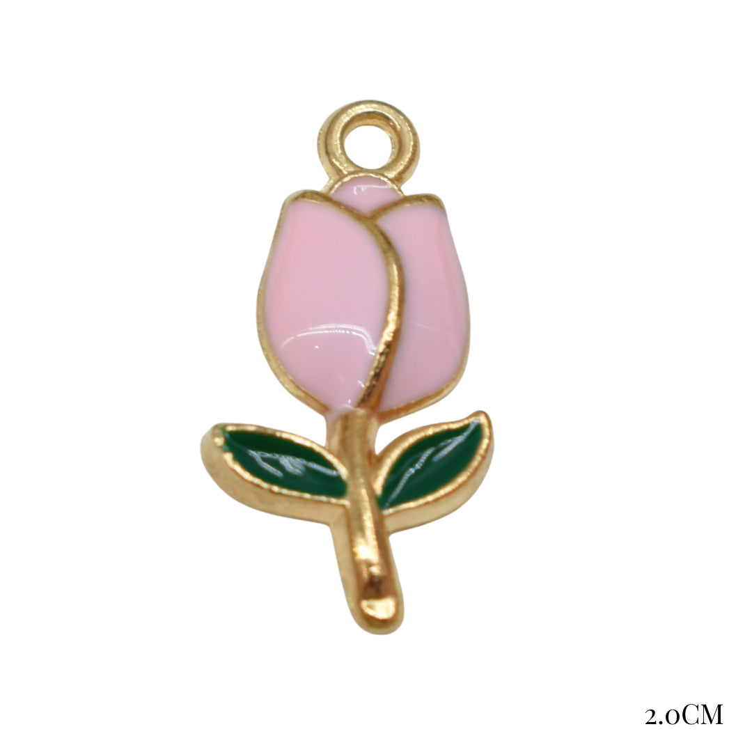 Charm tulipan rosa