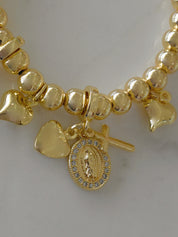 Pulsera charms religiosos