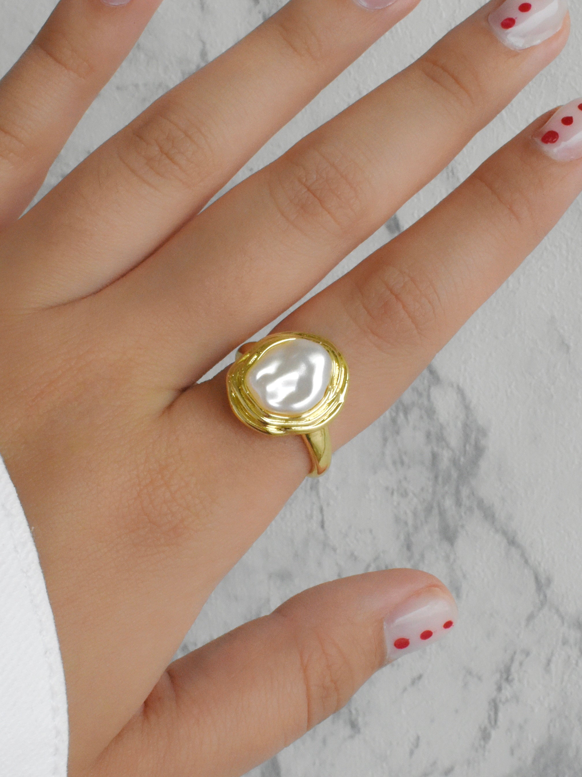 Anillo Perla Barroca