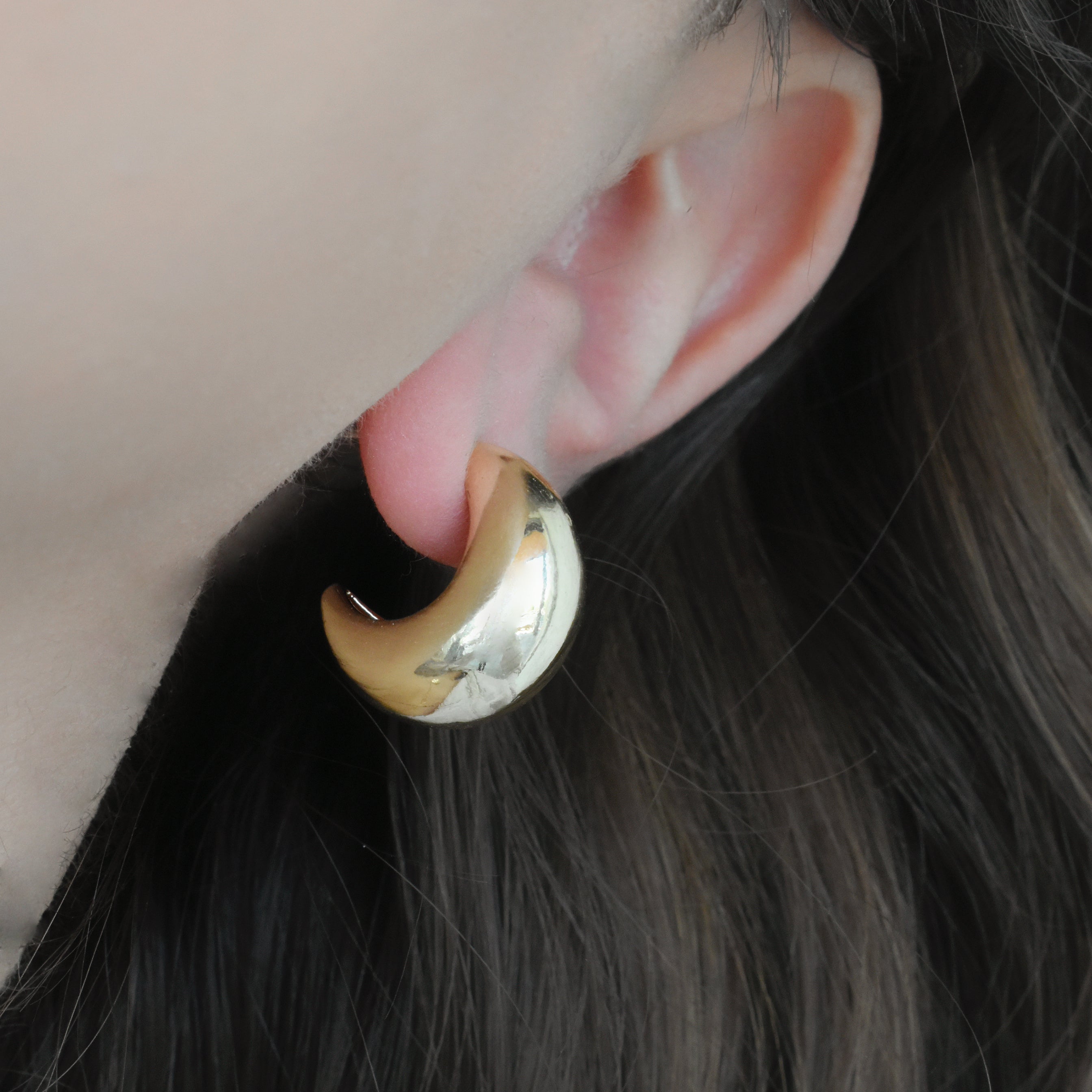 Aretes media luna (plateado o dorado)