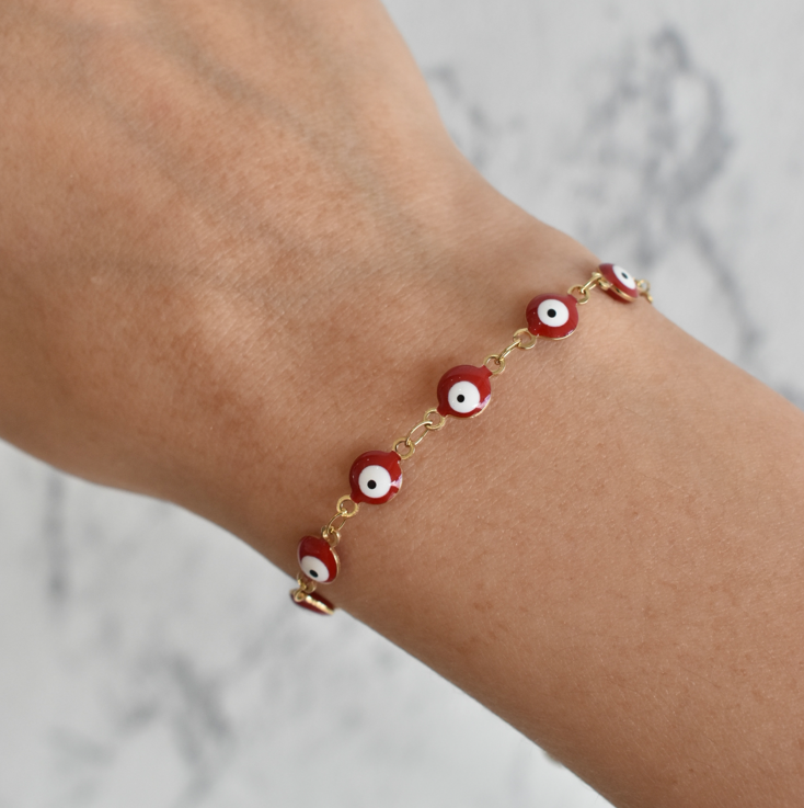 Pulsera ojitos rojos