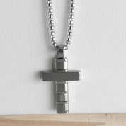 Collar cruz mate líneas