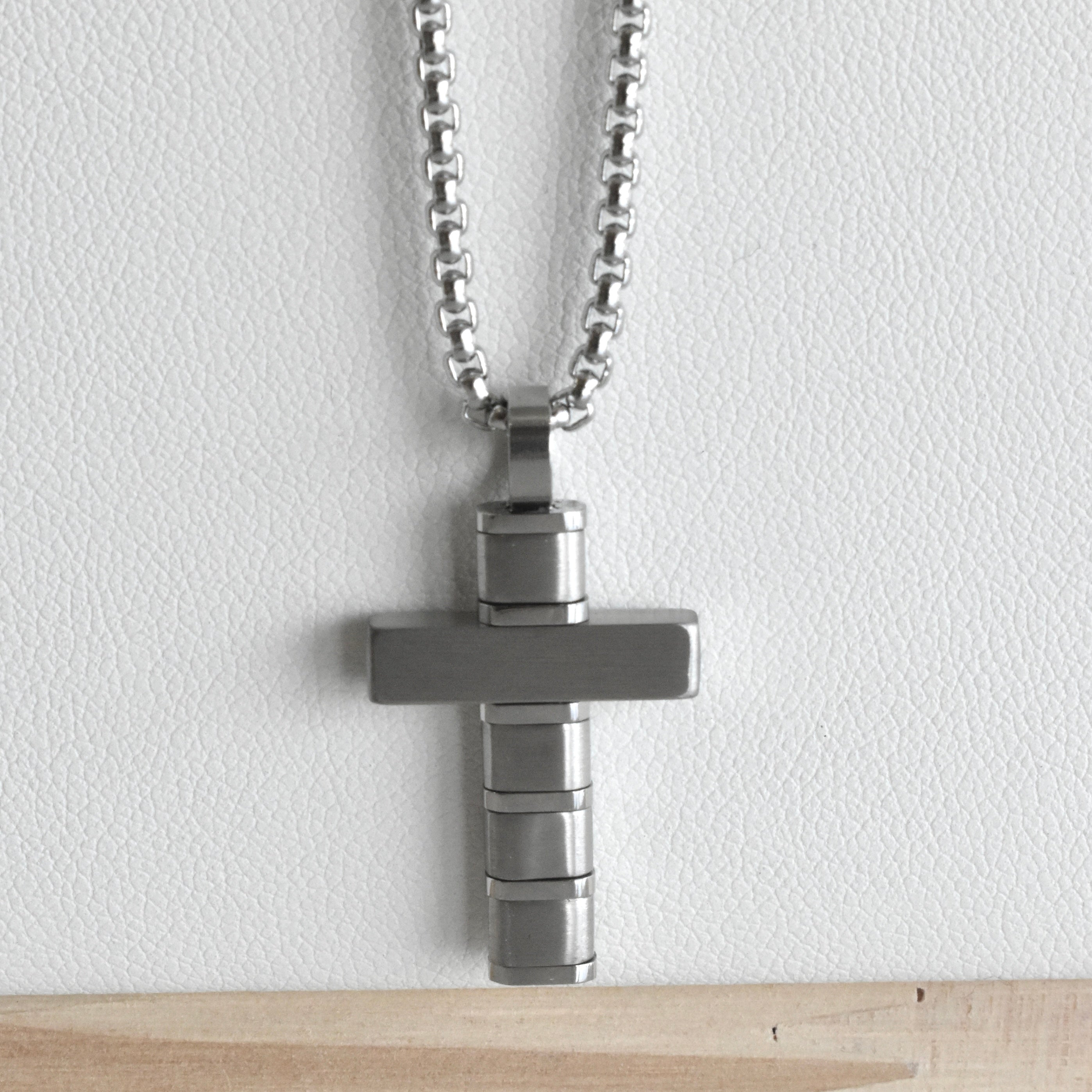 Collar cruz mate líneas