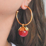Aretes cerezas jumbo