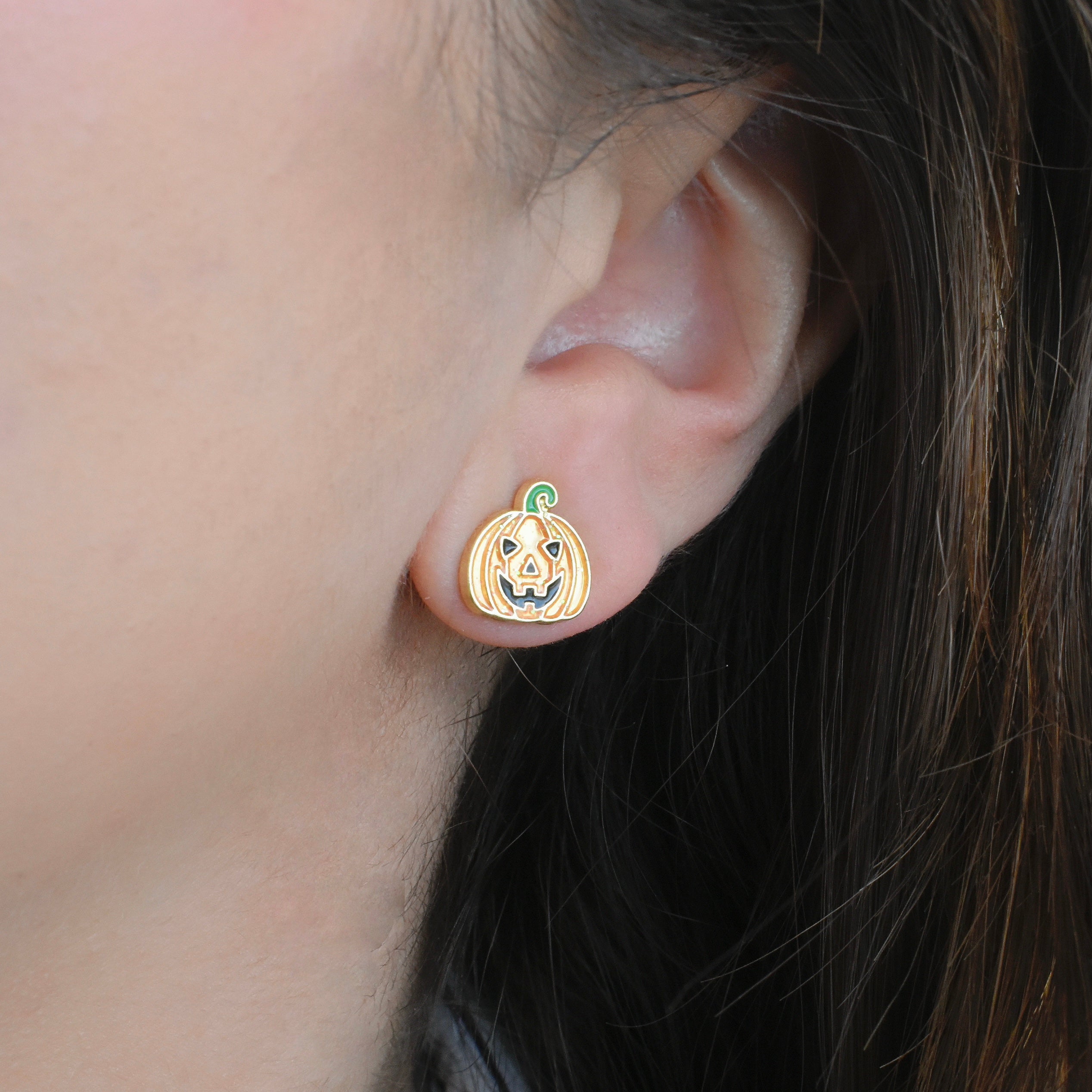 Aretes calabaza halloween