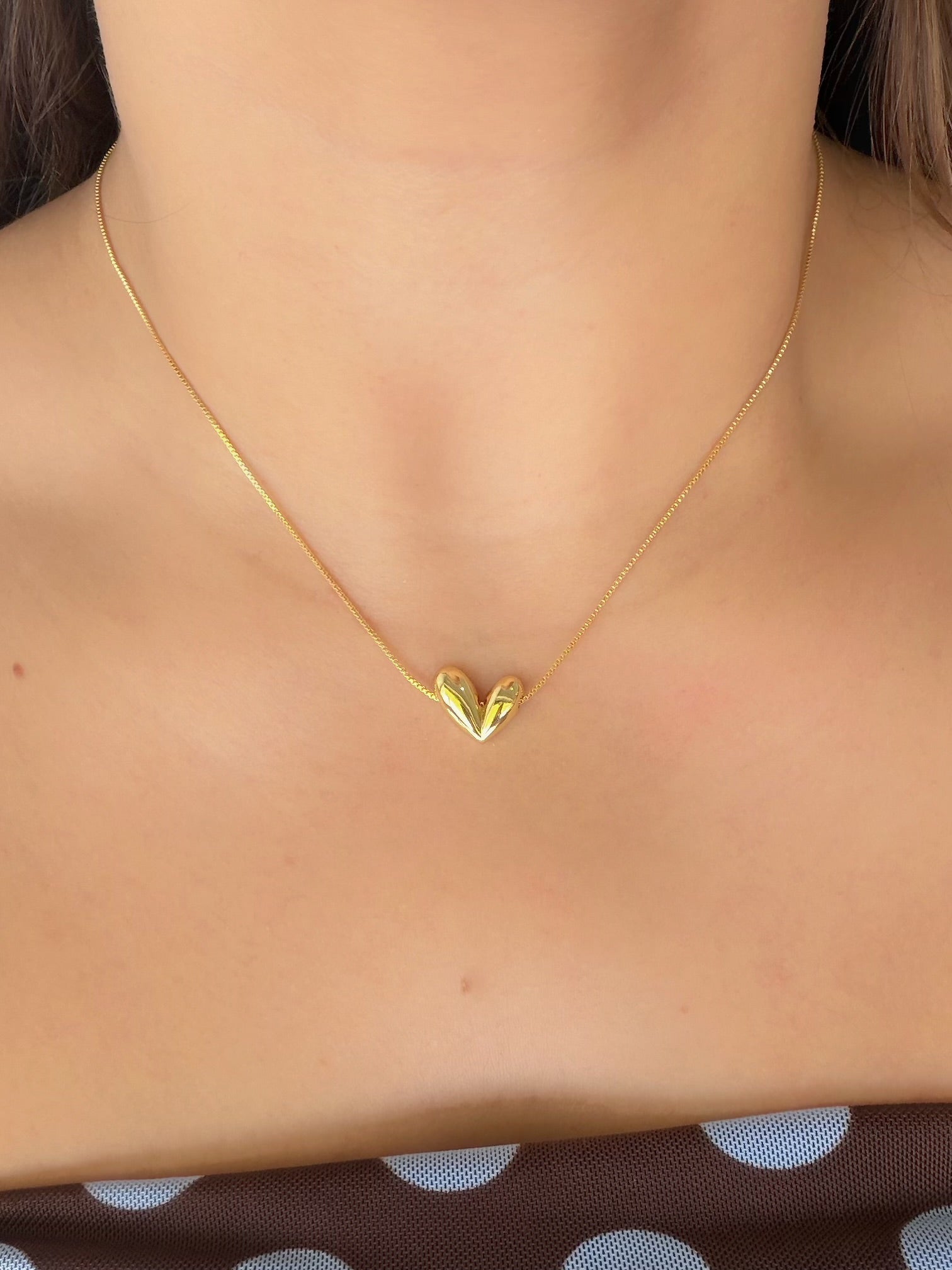 Gargantilla corazón chunky liso